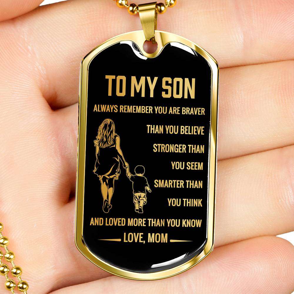 Son Dog Tag, Gift For Son Birthday, Dog Tags For Son, Engraved Dog Tag For Son, Father And Son Dog Tag-52 Gifts For Son Rakva