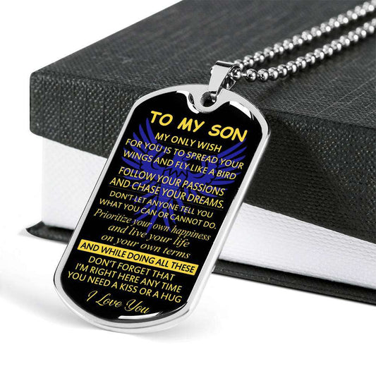 Son Dog Tag, Gift For Son Birthday, Dog Tags For Son, Engraved Dog Tag For Son, Father And Son Dog Tag-55 Gifts For Son Rakva