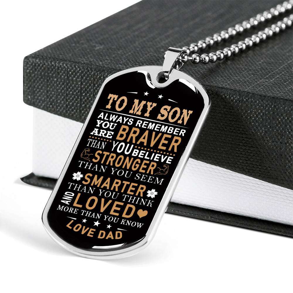 Son Dog Tag, Gift For Son Birthday, Dog Tags For Son, Engraved Dog Tag For Son, Father And Son Dog Tag-56 Gifts For Son Rakva