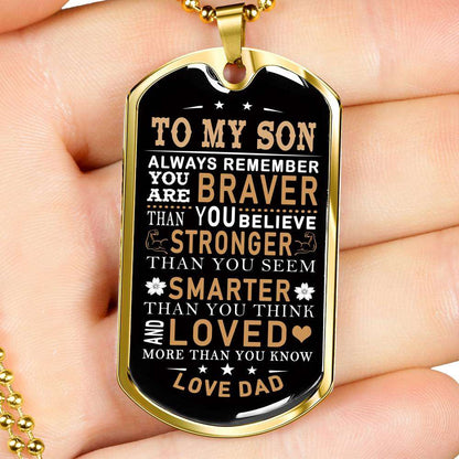 Son Dog Tag, Gift For Son Birthday, Dog Tags For Son, Engraved Dog Tag For Son, Father And Son Dog Tag-56 Gifts For Son Rakva