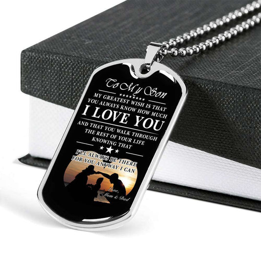 Son Dog Tag, Gift For Son Birthday, Dog Tags For Son, Engraved Dog Tag For Son, Father And Son Dog Tag-65 Gifts For Son Rakva
