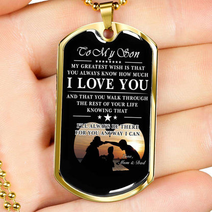 Son Dog Tag, Gift For Son Birthday, Dog Tags For Son, Engraved Dog Tag For Son, Father And Son Dog Tag-65 Gifts For Son Rakva