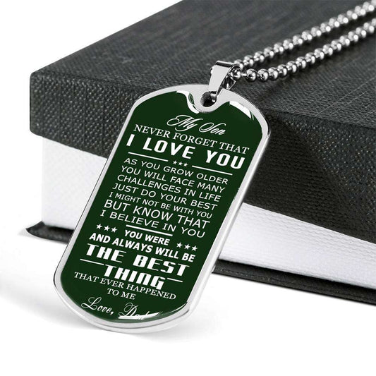 Son Dog Tag, Gift For Son Birthday, Dog Tags For Son, Engraved Dog Tag For Son, Father And Son Dog Tag-66 Gifts For Son Rakva