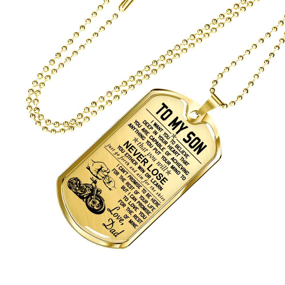 Son Dog Tag, Gift For Son Birthday, Dog Tags For Son, Engraved Dog Tag For Son, Father And Son Dog Tag-85 Gifts For Son Rakva