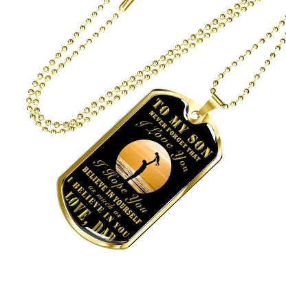 Son Dog Tag, Gift For Son Military Army Dog Tag Necklace “ To My Son Necklace Dog Tag-1 Gifts For Son Rakva