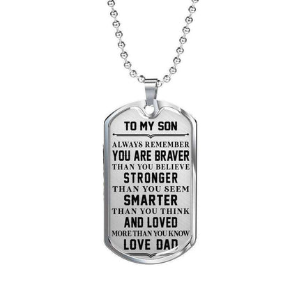Son Dog Tag, Personalized Gifts For Son From Dad. To My Son Necklace. Father To Son Gifts. Sentimental Gifts For Son Gifts For Son Rakva