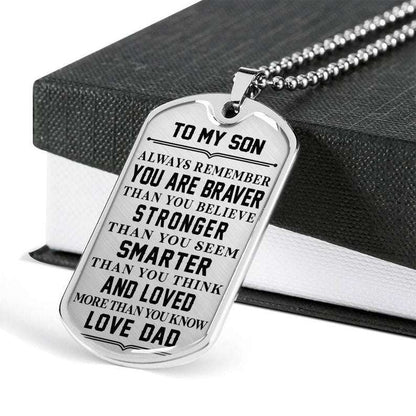 Son Dog Tag, Personalized Gifts For Son From Dad. To My Son Necklace. Father To Son Gifts. Sentimental Gifts For Son Gifts For Son Rakva
