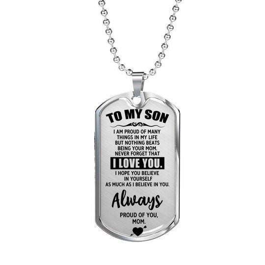 Son Dog Tag, Proud Of Many Things In Life Dog Tag Necklace Gift For Son Gifts For Son Rakva