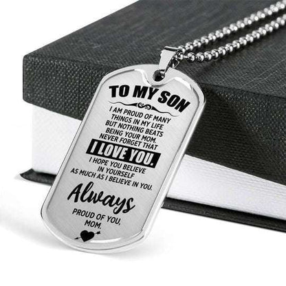 Son Dog Tag, Proud Of Many Things In Life Dog Tag Necklace Gift For Son Gifts For Son Rakva