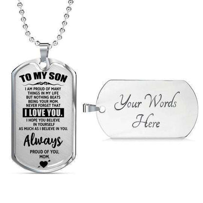Son Dog Tag, Proud Of Many Things In Life Dog Tag Necklace Gift For Son Gifts For Son Rakva