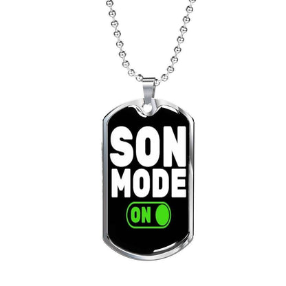 Son Dog Tag, Son Mode On Dog Tag Military Chain Necklace For Son Gifts For Son Rakva
