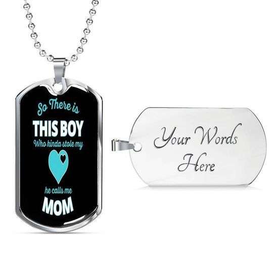 Son Dog Tag, This Boy Who Kinda Stole My Heart Dog Tag Necklace For Son Gifts For Son Rakva