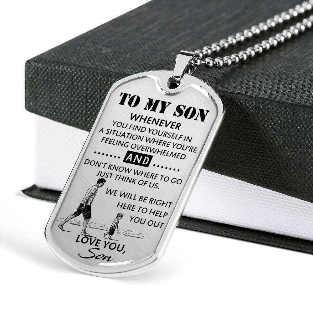 Son Dog Tag, To My Son Custom Picture Dog Tag: Best Gift For Son From Dad, Gift For Son Dog Tag-2 Gifts For Son Rakva