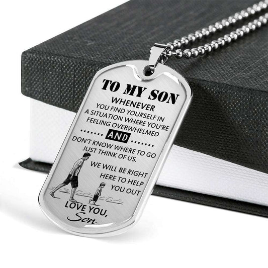 Son Dog Tag, To My Son Custom Picture Dog Tag: Best Gift For Son From Dad, Gift For Son Dog Tag-2 Gifts For Son Rakva