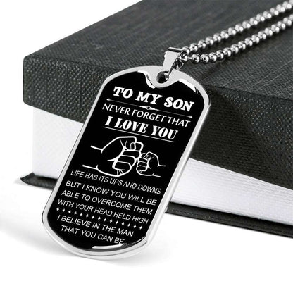 Son Dog Tag, To My Son Custom Picture Dog Tag: Father And Son Necklace, Best Gift For Son Dog Tag-2 Gifts For Son Rakva