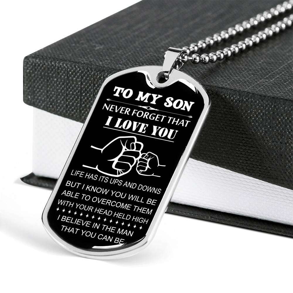Son Dog Tag, To My Son Custom Picture Dog Tag: Father And Son Necklace, Best Gift For Son Dog Tag-2 Gifts For Son Rakva