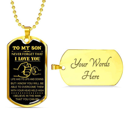 Son Dog Tag, To My Son Custom Picture Dog Tag: Father And Son Necklace, Best Gift For Son Dog Tag-2 Gifts For Son Rakva