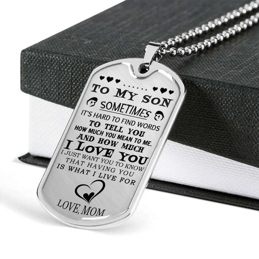 Son Dog Tag, To My Son Custom Picture Dog Tag For Son, Dog Tag For Son,Best Gift For Son, Birthday Gift For Son Gifts For Son Rakva