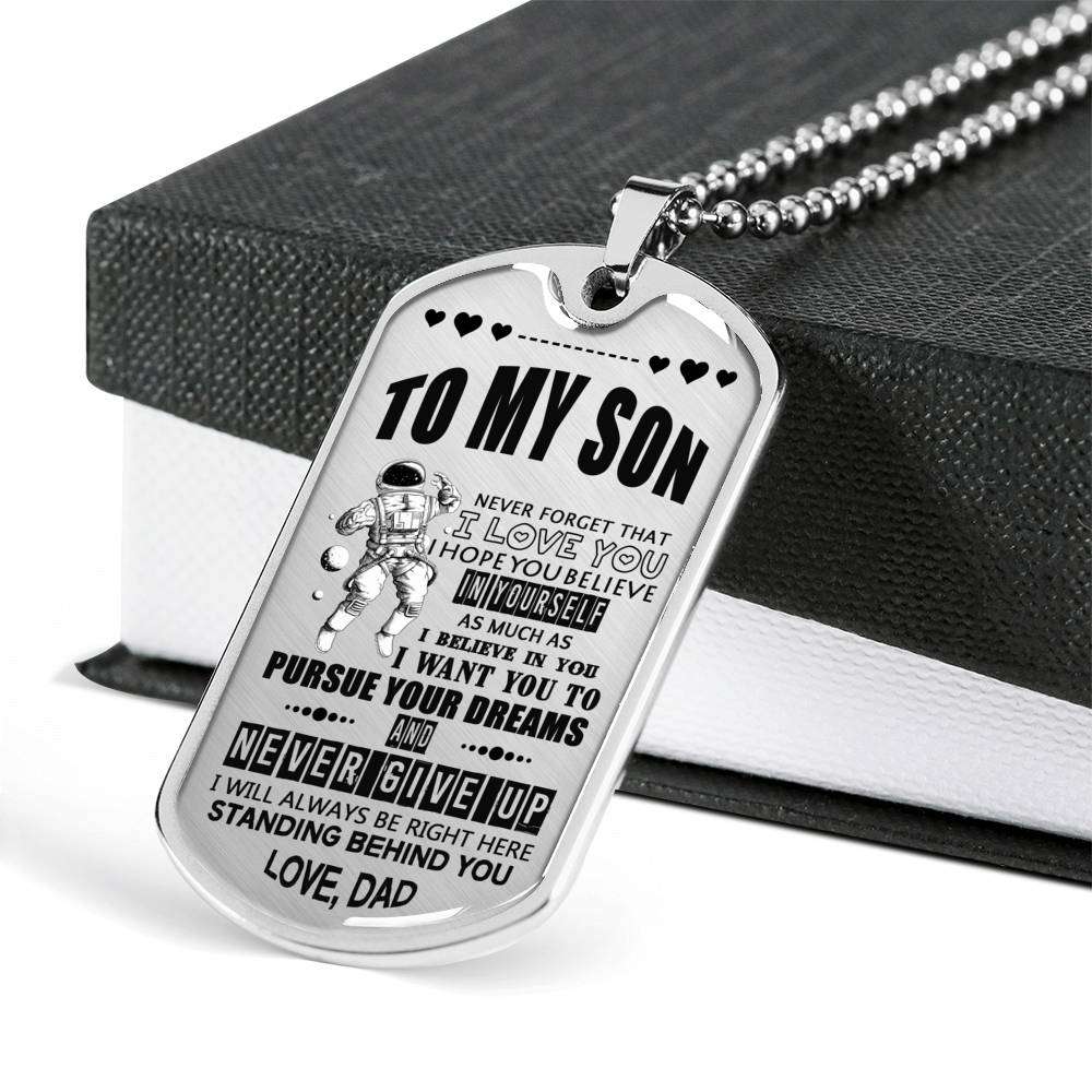 Son Dog Tag, To My Son Custom Picture Dog Tag For Son From Husband, To My Son Dog Tag From Dad Gifts For Son Rakva