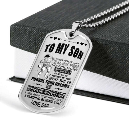 Son Dog Tag, To My Son Custom Picture Dog Tag For Son From Husband, To My Son Dog Tag From Dad Gifts For Son Rakva