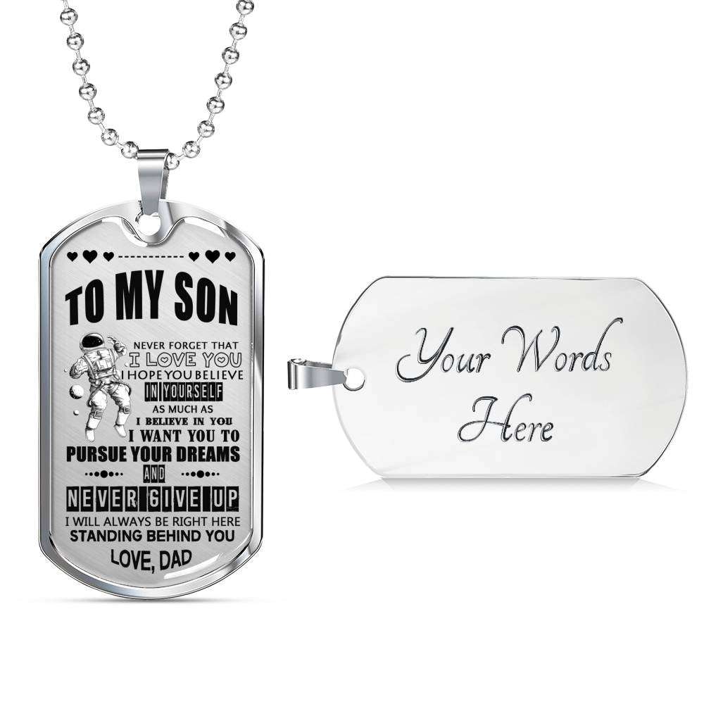 Son Dog Tag, To My Son Custom Picture Dog Tag For Son From Husband, To My Son Dog Tag From Dad Gifts For Son Rakva