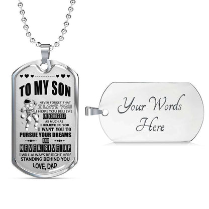 Son Dog Tag, To My Son Custom Picture Dog Tag For Son From Husband, To My Son Dog Tag From Dad Gifts For Son Rakva
