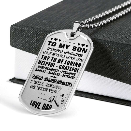 Son Dog Tag, To My Son Custom Picture Dog Tag For Son,Dog Tag For Son,Dog Tag For Son From Dad Gifts For Son Rakva