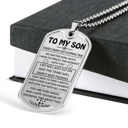 Son Dog Tag, To My Son Custom Picture Dog Tag: Gift For Son, Necklace For Son, Gift For Son Dog Tag-2 Gifts For Son Rakva