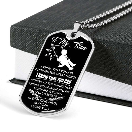 Son Dog Tag, To My Son Custom Picture Dog Tag: Gift For Son, Necklace For Son, Gift For Son Dog Tag-3 Gifts For Son Rakva