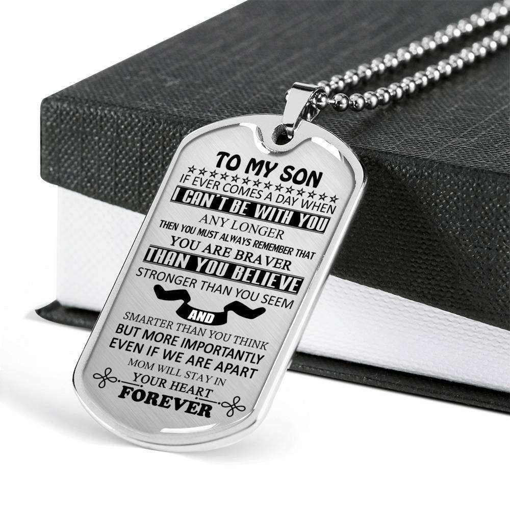 Son Dog Tag, To My Son Custom Picture Dog Tag: Mother And Son Dog Tag, Best Gift For Son Dog Tag-2 Gifts For Son Rakva