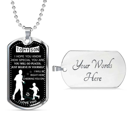 Son Dog Tag, To My Son Dog Tag: Best Gift For Son From Dad, Gift For Son Dog Tag-3 Gifts For Son Rakva
