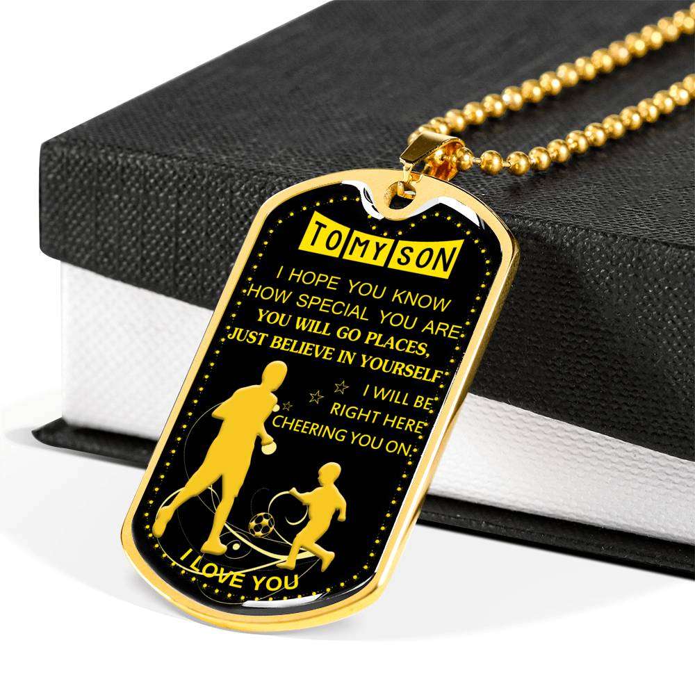 Son Dog Tag, To My Son Dog Tag: Best Gift For Son From Dad, Gift For Son Dog Tag-3 Gifts For Son Rakva