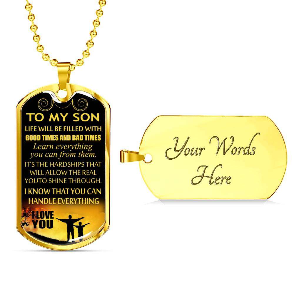Son Dog Tag, To My Son Dog Tag: Father And Son Dog Tag, Best Gift For Son Dog Tag-4 Gifts For Son Rakva