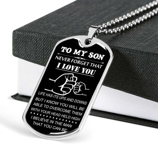 Son Dog Tag, To My Son Dog Tag: Father And Son Necklace, Best Gift For Son Dog Tag-2 Gifts For Son Rakva