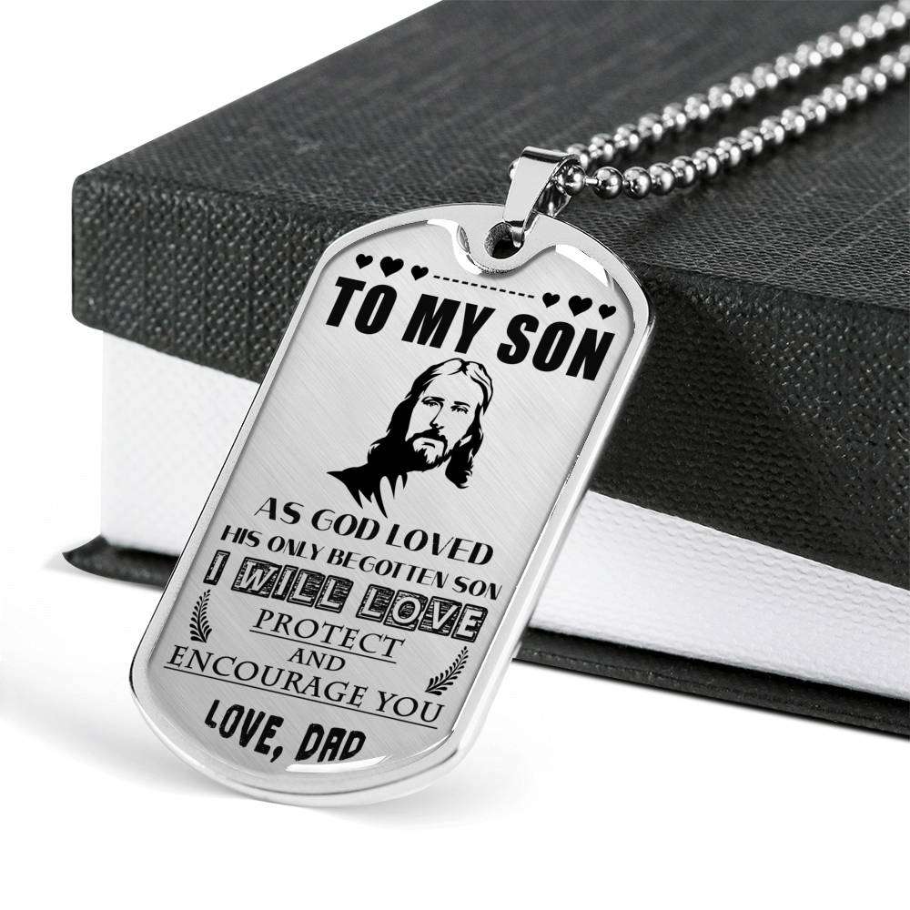 Son Dog Tag, To My Son: Dog Tag For Son,Dog Tag For Son From Dad, Amazing Gift For Son Gifts For Son Rakva