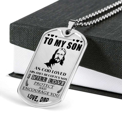 Son Dog Tag, To My Son: Dog Tag For Son,Dog Tag For Son From Dad, Amazing Gift For Son Gifts For Son Rakva