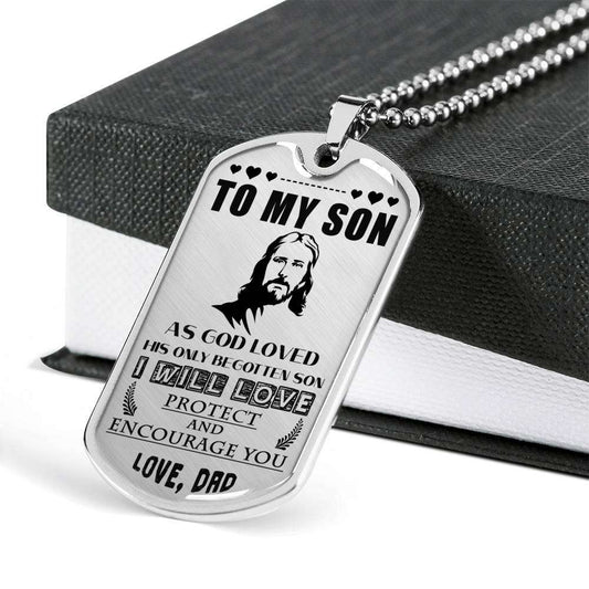 Son Dog Tag, To My Son: Dog Tag For Son,Dog Tag For Son From Dad, Amazing Gift For Son Gifts For Son Rakva