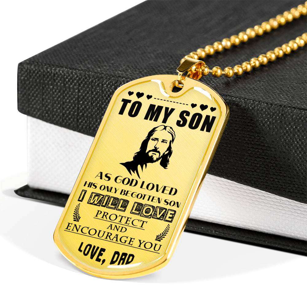 Son Dog Tag, To My Son: Dog Tag For Son,Dog Tag For Son From Dad, Amazing Gift For Son Gifts For Son Rakva
