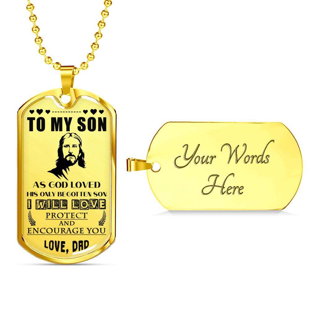 Son Dog Tag, To My Son: Dog Tag For Son,Dog Tag For Son From Dad, Amazing Gift For Son Gifts For Son Rakva