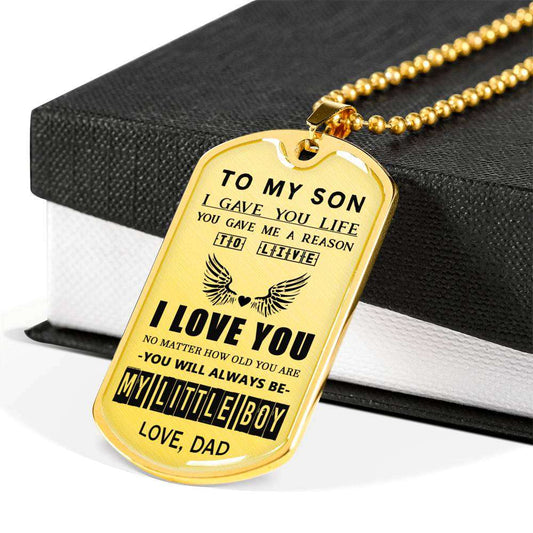 Son Dog Tag, To My Son: Dog Tag For Son,To My Son Dog Tag, Birthday Gift For Son From Dad Gifts For Son Rakva