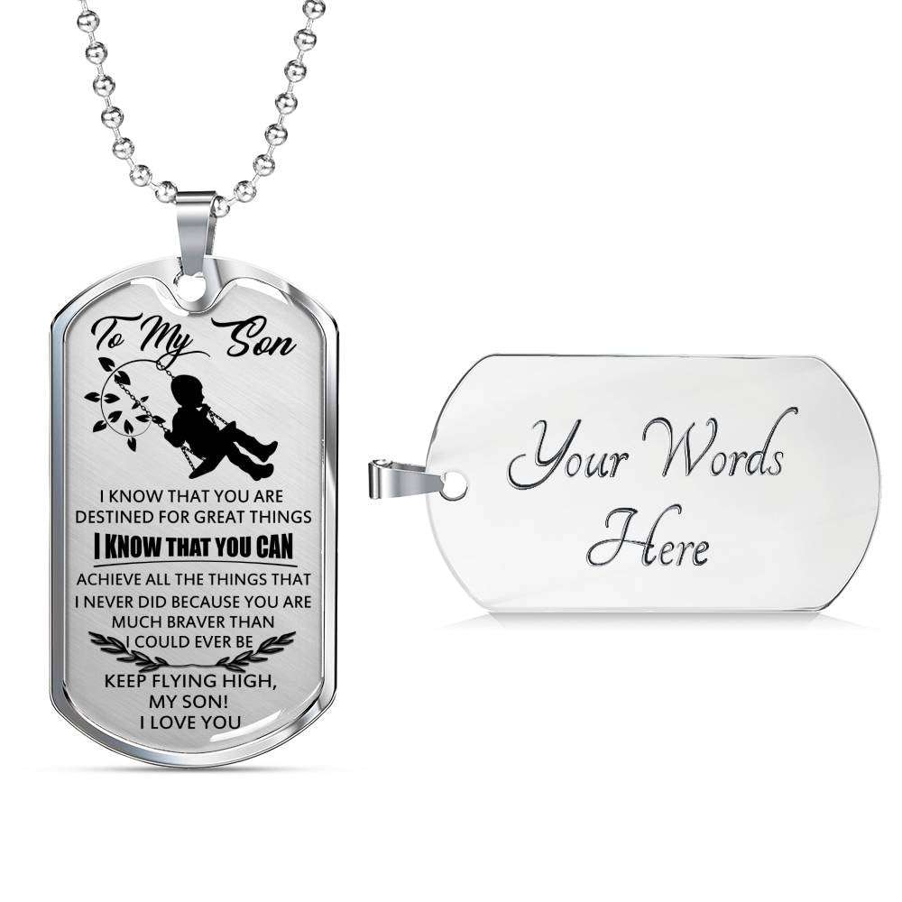 Son Dog Tag, To My Son Dog Tag: Gift For Son, Necklace For Son, Gift For Son Dog Tag-4 Gifts For Son Rakva