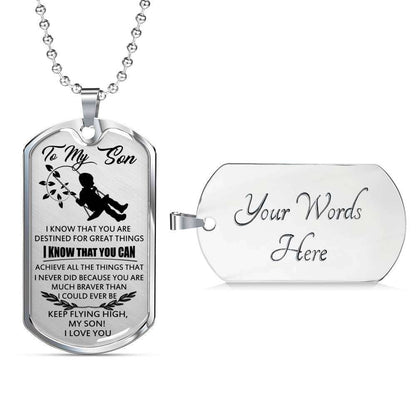 Son Dog Tag, To My Son Dog Tag: Gift For Son, Necklace For Son, Gift For Son Dog Tag-4 Gifts For Son Rakva