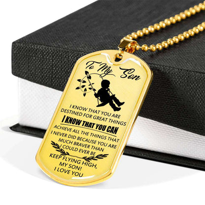 Son Dog Tag, To My Son Dog Tag: Gift For Son, Necklace For Son, Gift For Son Dog Tag-4 Gifts For Son Rakva