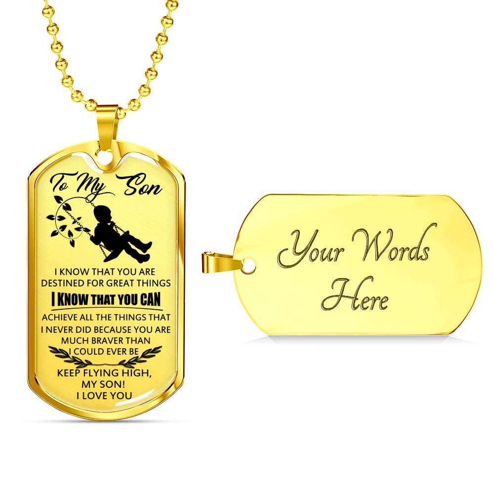 Son Dog Tag, To My Son Dog Tag: Gift For Son, Necklace For Son, Gift For Son Dog Tag-4 Gifts For Son Rakva