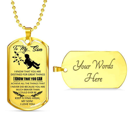 Son Dog Tag, To My Son Dog Tag: Gift For Son, Necklace For Son, Gift For Son Dog Tag-4 Gifts For Son Rakva