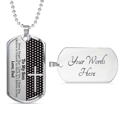 Son Dog Tag, To My Son Dog Tag Necklace, Gift For Son From Dad, Son Gift From Dad, Necklace Gift For Him Gifts For Son Rakva