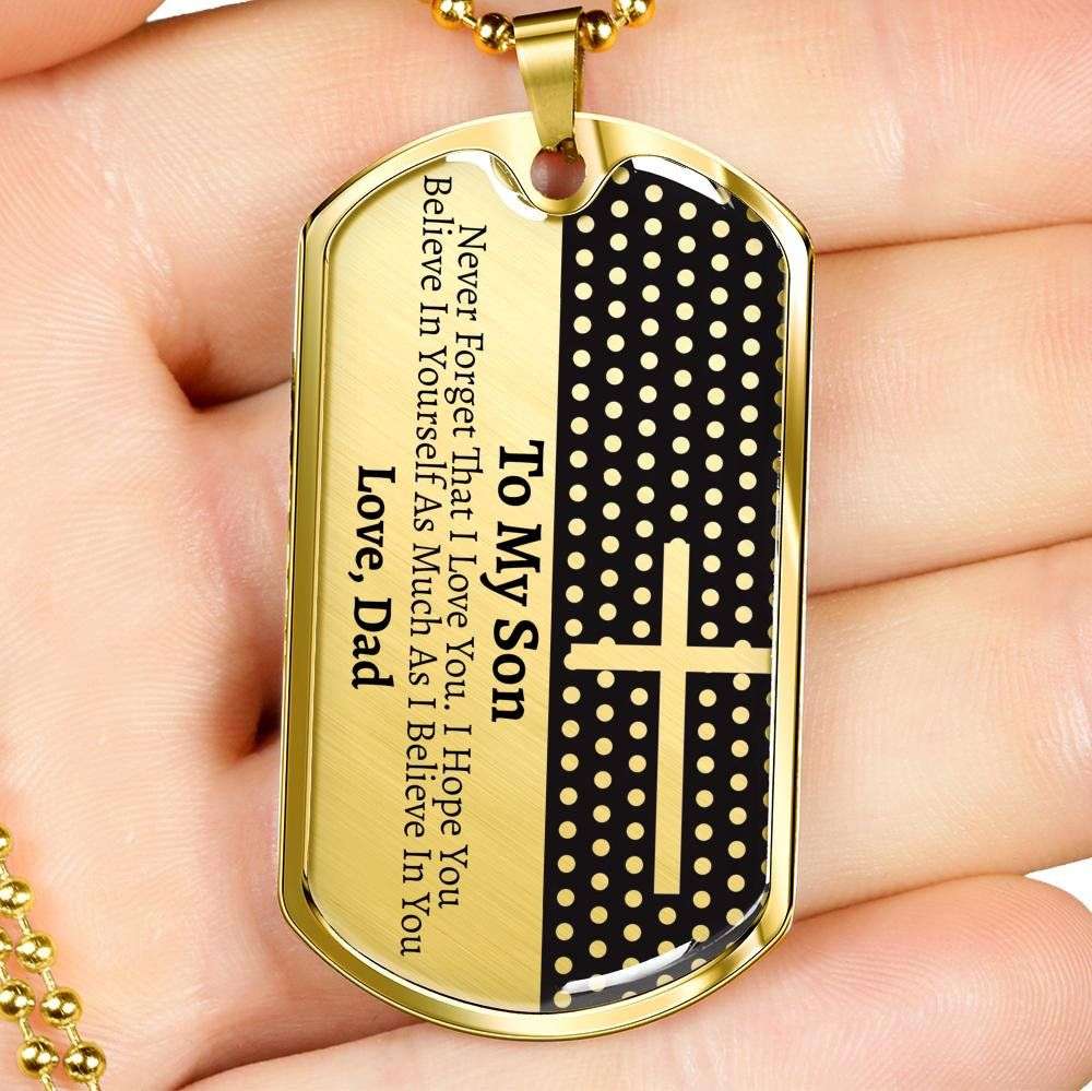 Son Dog Tag, To My Son Dog Tag Necklace, Gift For Son From Dad, Son Gift From Dad, Necklace Gift For Him Gifts For Son Rakva