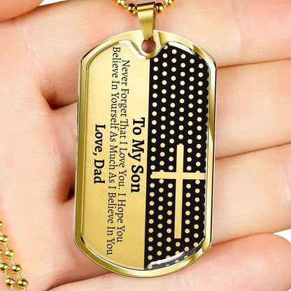 Son Dog Tag, To My Son Dog Tag Necklace, Gift For Son From Dad, Son Gift From Dad, Necklace Gift For Him Gifts For Son Rakva