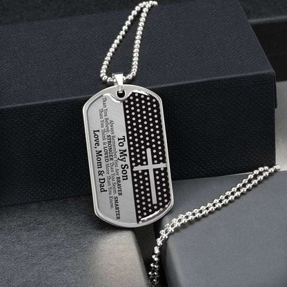 Son Dog Tag, To My Son Dog Tag Necklace, Gift For Son From Mom And Dad, Son Gift From Parents, Gift For Son Gifts For Son Rakva