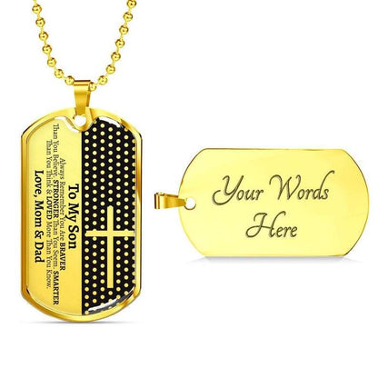 Son Dog Tag, To My Son Dog Tag Necklace, Gift For Son From Mom And Dad, Son Gift From Parents, Gift For Son Gifts For Son Rakva